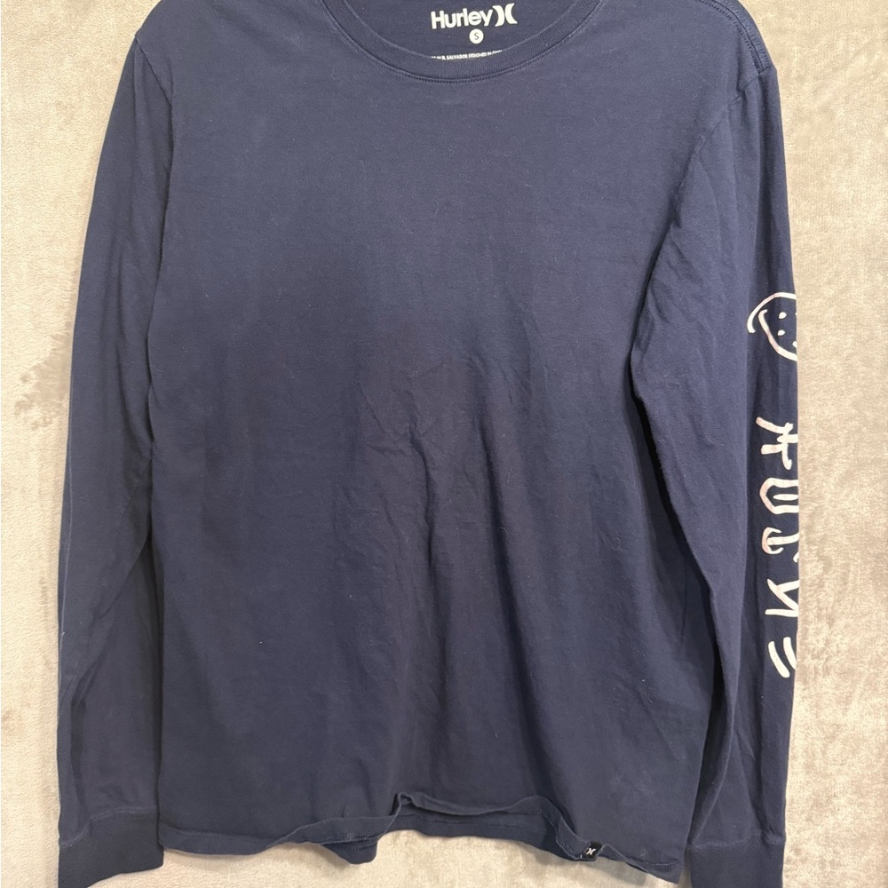 Hurley Dark Blue Graphic Long Sleeve